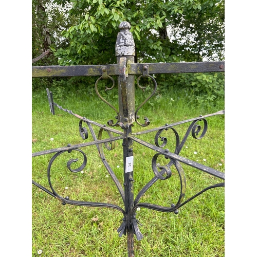 14 - LARGE WROUGHT IRON WEATHER VANE TIME KEEPER