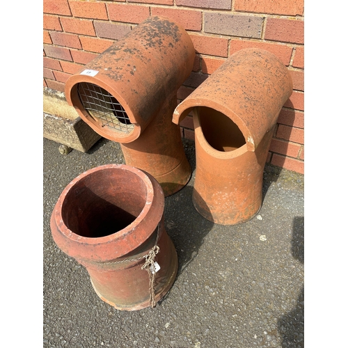 19 - TERRACOTTA CHIMNEY POTS