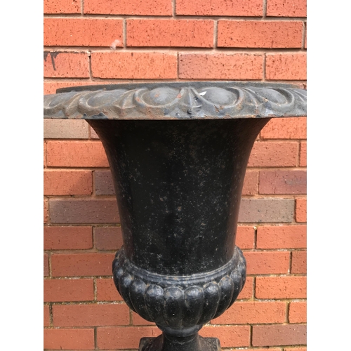 2 - VICTORIAN CAST IRON URNS