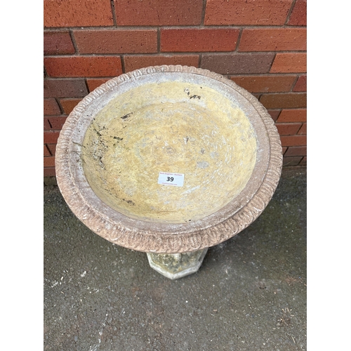 39 - COMPOSITE STONE BIRD BATH