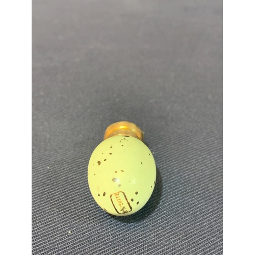 215 - 9CT GOLD PERFUME BOTTLE EGG MACINTIRE