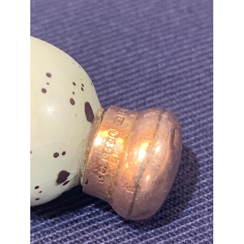 215 - 9CT GOLD PERFUME BOTTLE EGG MACINTIRE