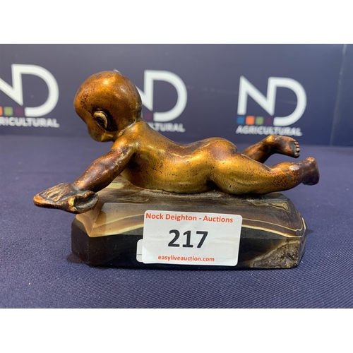 217 - BRONZE PAPERWEIGHT