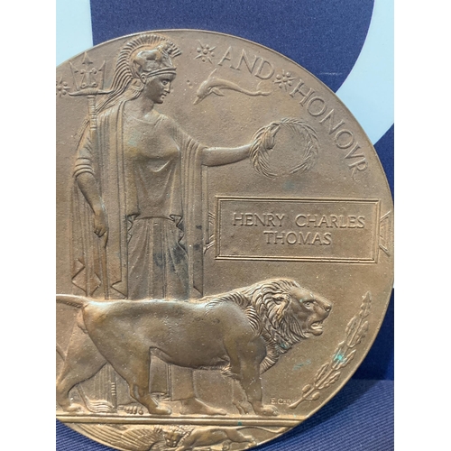 220 - COPPER DEATH PLAQUE