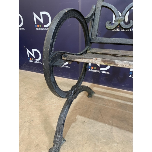 27 - CAST IRON BENCH