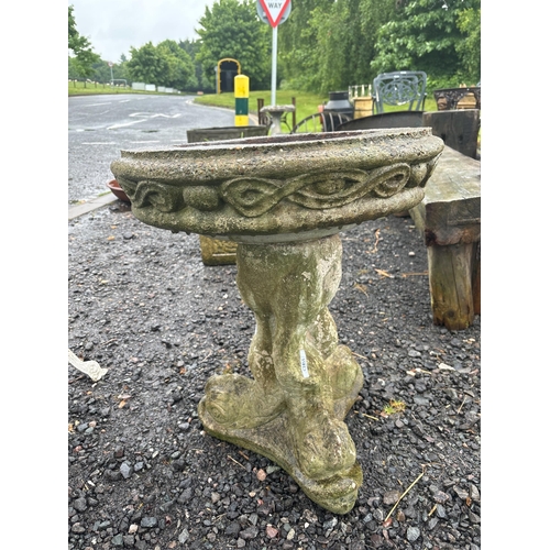 28 - COMPOSITE STONE BIRD BATH