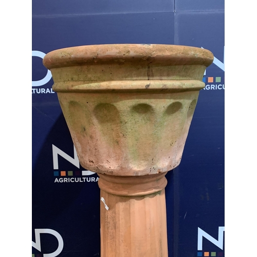 17 - TERRACOTTA PLINTH & PLANTER