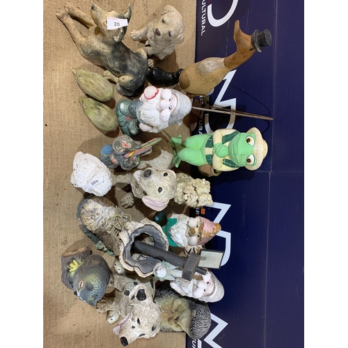 20 - QTY OF GARDEN ANIMAL FIGURES