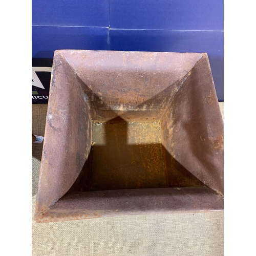 24 - PAIR OF METAL PLANTERS