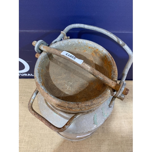 33 - GALVANISED MILK CHURN