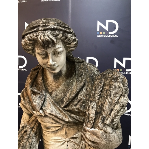 25 - COMPOSITE STONE LARGE GARDEN FIGURE APPR