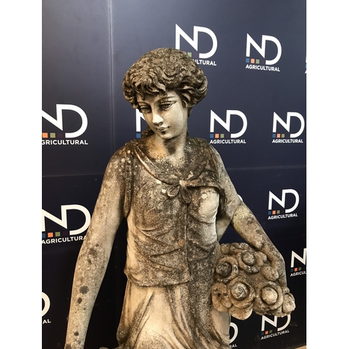 27 - COMPOSITE STONE LARGE LADY FIGURE