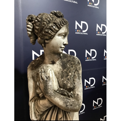 28 - COMPOSITE STONE LARGE LADY FIGURE