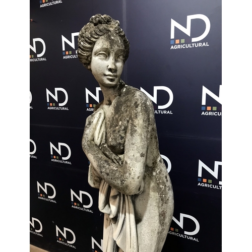 28 - COMPOSITE STONE LARGE LADY FIGURE
