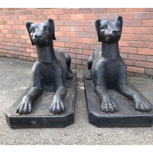29 - PAIR OF LARGE CAST IRON DOGS