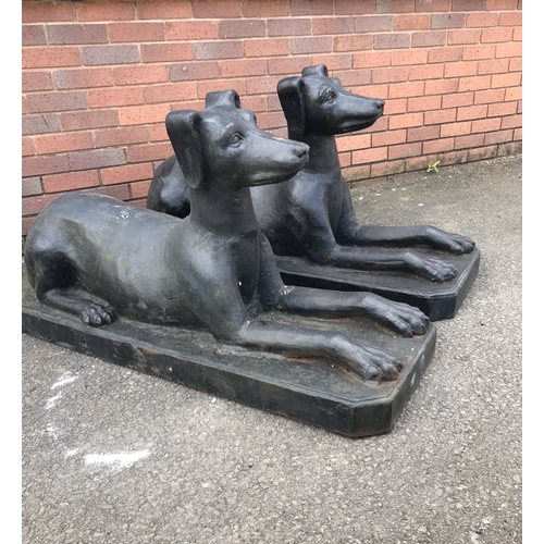 29 - PAIR OF LARGE CAST IRON DOGS
