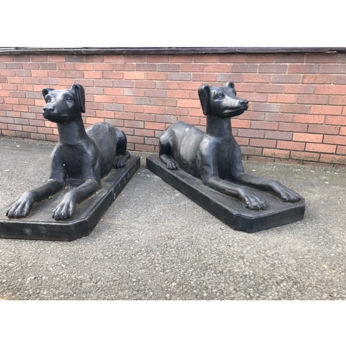 29 - PAIR OF LARGE CAST IRON DOGS