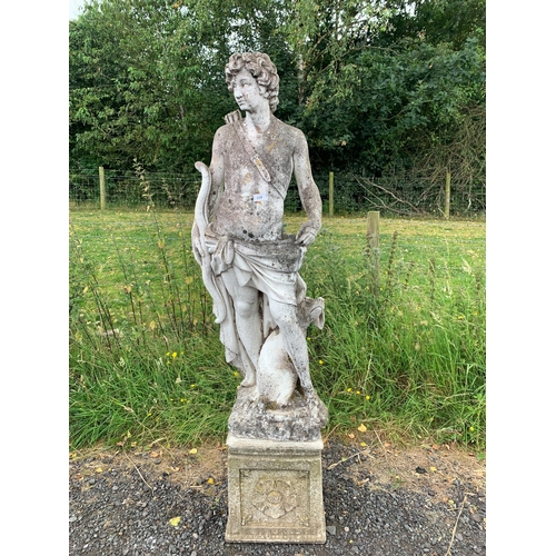 119 - LARGE COMPOSITE STONE GARDEN FIGURE