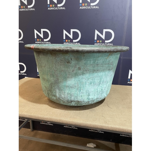 29 - LARGE WEATHERED COPPER COULDRON