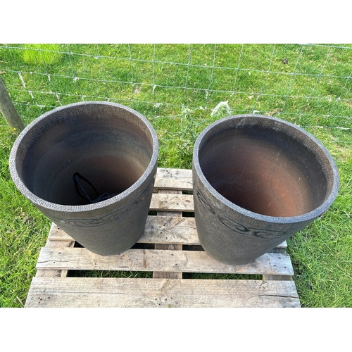 69 - PAIR OF TERRACOTTA PLANT POTS