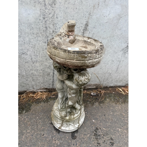 103 - COMPOSITE STONE BIRD BATH