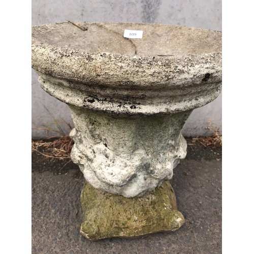 109 - COMPOSITE STONE URN