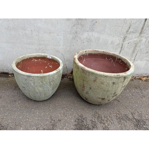 116 - TWO TERRACOTTA POTS