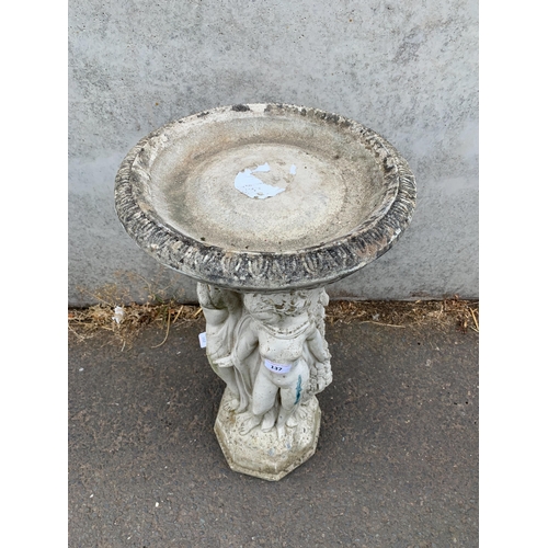 137 - COMPOSITE STONE BIRD BATH