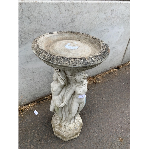 137 - COMPOSITE STONE BIRD BATH