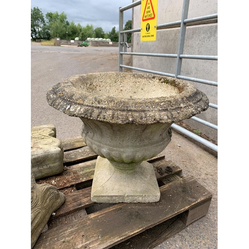 150 - COMPOSITE STONE URN ETC