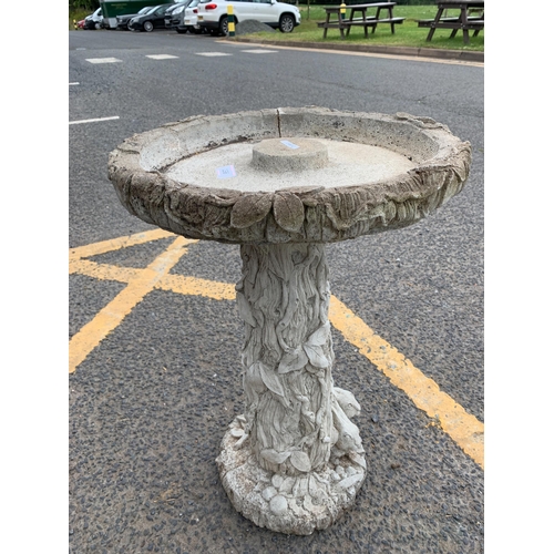 156 - COMPOSITE STONE BIRDBATH