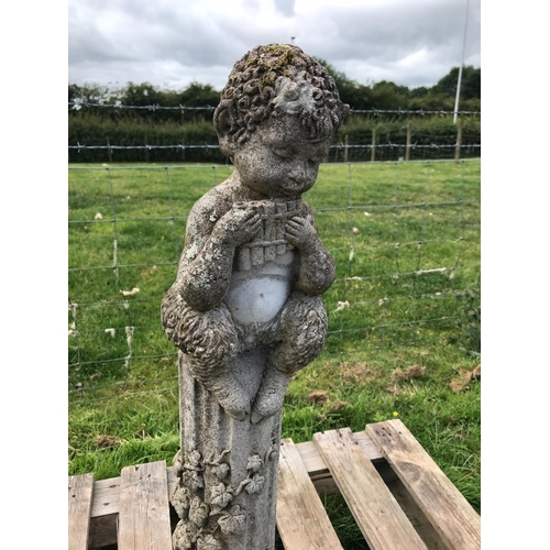 23 - COMPOSITE STONE GARDEN FIGURE