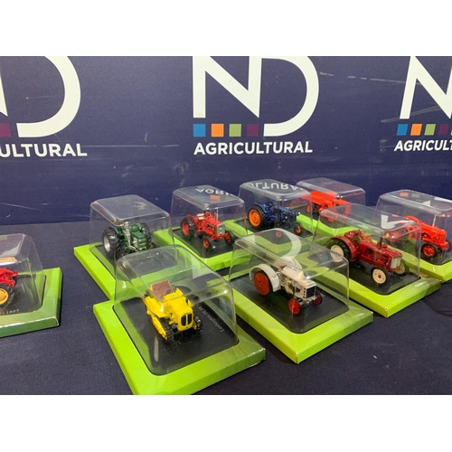 234 - TEN DIECAST TRACTORS