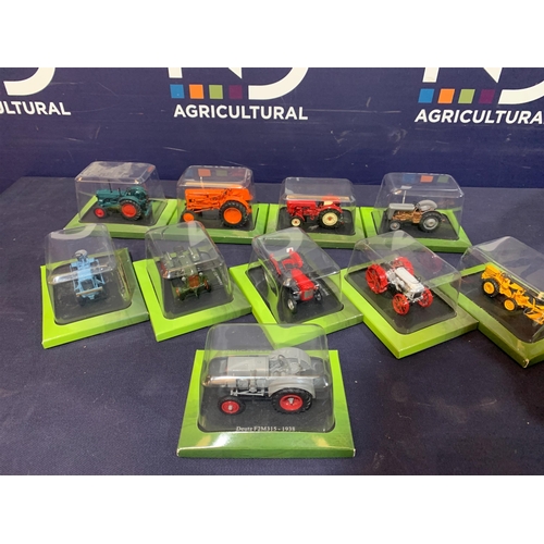 236 - TEN DIECAST TRACTORS