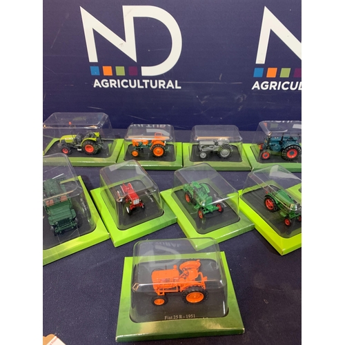 239 - TEN DIECAST TRACTORS