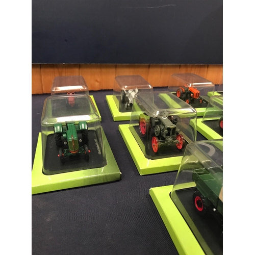 240 - TEN DIECAST TRACTORS