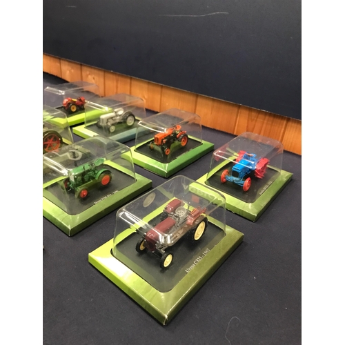 240 - TEN DIECAST TRACTORS