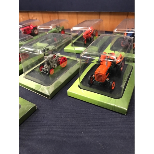 243 - TEN DIECAST TRACTORS