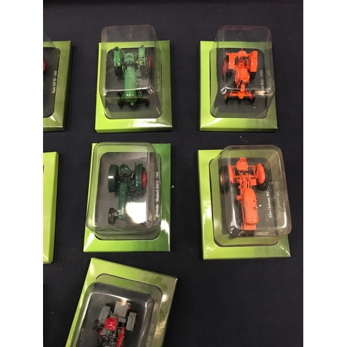 244 - TEN DIECAST TRACTORS