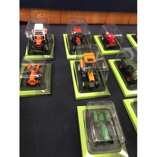 245 - TEN DIECAST TRACTORS