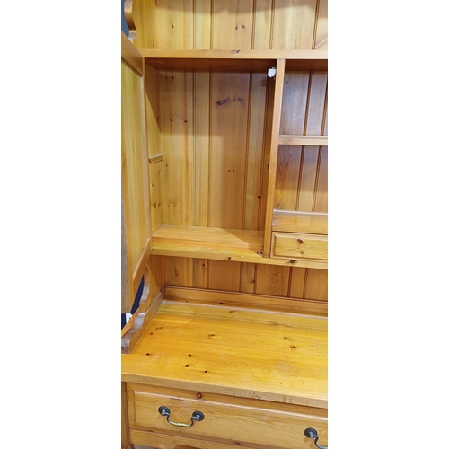 270 - LARGE PINE DRESSER BASE AND RACK