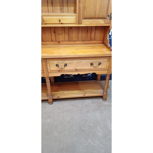 270 - LARGE PINE DRESSER BASE AND RACK