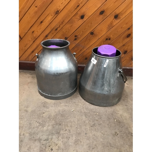 285 - TWO MILK BUCKETS ETC