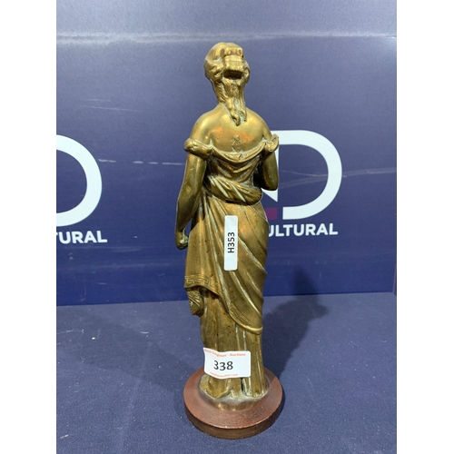 338 - VICTORIAN BRONZE FIGURE