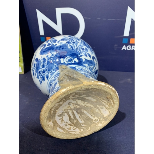 341 - EARLY DELFT VASE