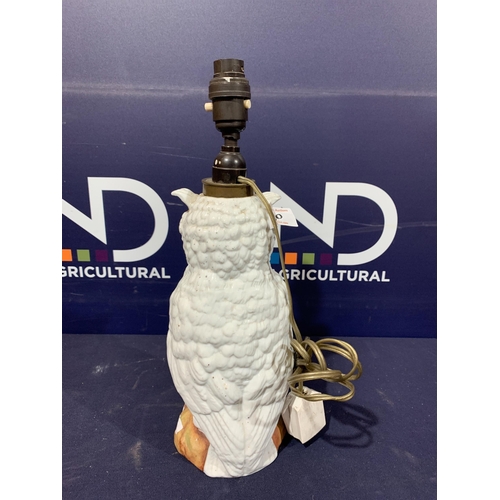 350 - PORCELAIN OWL LAMP