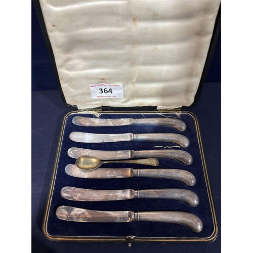 364 - SILVER HANDLED KNIVES