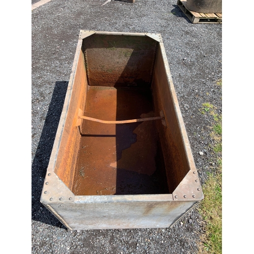 40 - LARGE GALVANISED RIVETED TROUGH