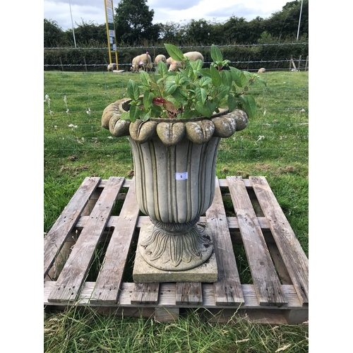 5 - LARGE COMPOSITE STONE URN