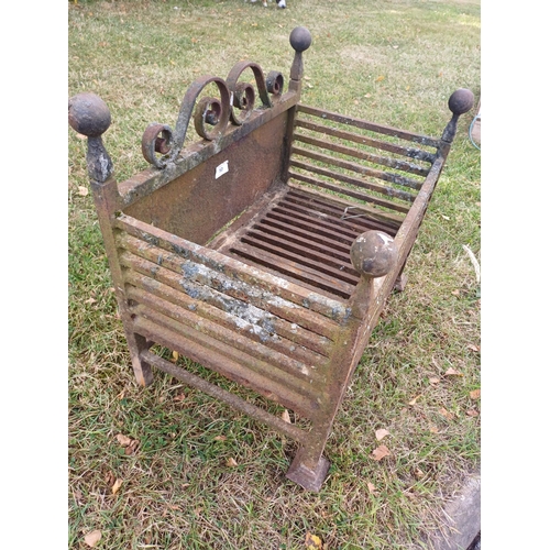 50 - VICTORIAN WROUGHT IRON FIRE CRATE